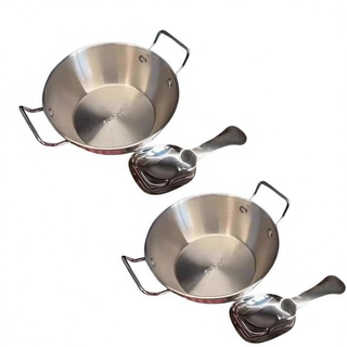 Nồi Nấu Ăn Mini Inox Phong Cách Hàn Quốc Quai Chống Nóng Không Kèm Nắp