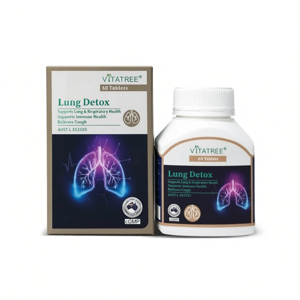 Viên uống thải độc phổi Vitatree Lung detox, hàng Úc ( Lung VTT )