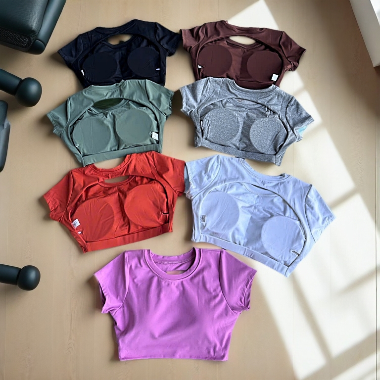Áo Croptop Hở Lưng Thể Thao Kèm Mút A3 Tập Gym-Yoga-Aerobic⚡️ Hàng xuất khẩu ⚡️
