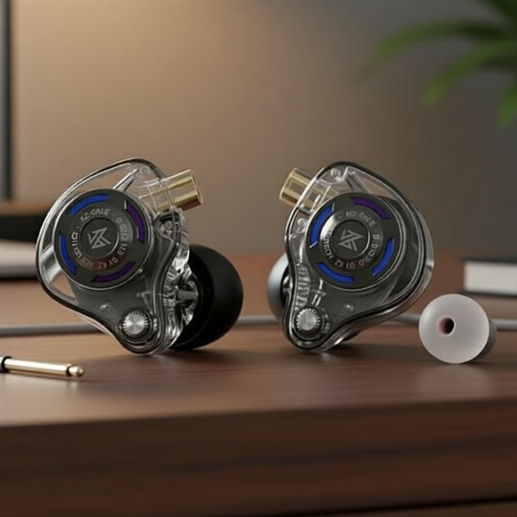 Tai nghe chơi game có dây KZ Gale Hifi âm bass sâu, đeo thoải mái, không có micro cho PS