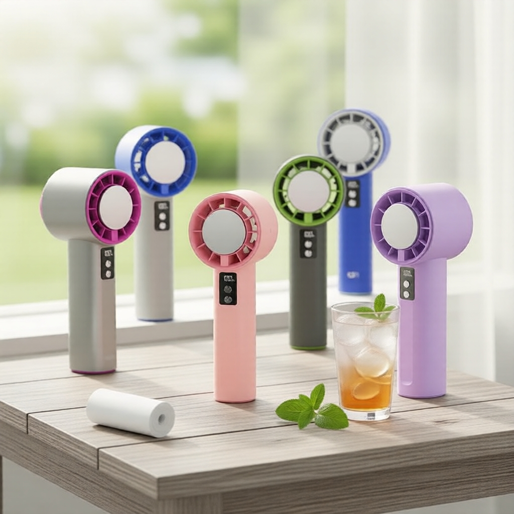 Quạt Mini Turbo Cầm Tay Sạc Lại 4000mAh - Quạt Điện Di Động Cầm Tay, Luồng Gió Mạnh