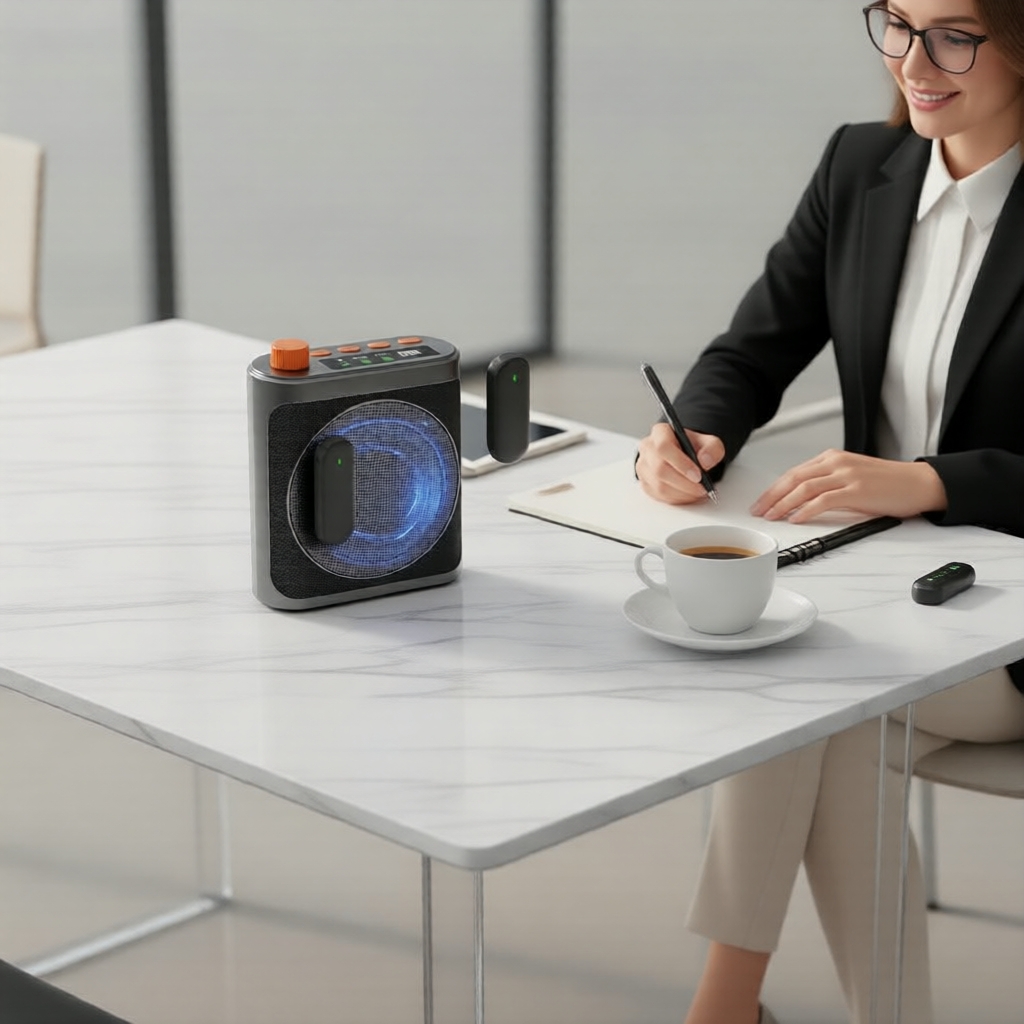 Mic & Loa không dây Powermax J6 cho Giáo viên - Hệ thống trình bày di động