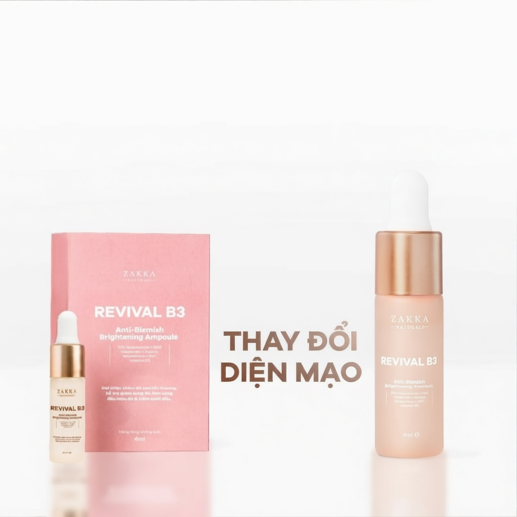 Serum Revival B3 Zakka Naturals 4ml hỗ trợ mờ thâm, sáng da, giảm mụn