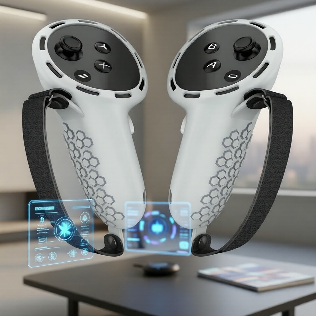 Tay cầm silicone có dây đeo chống trượt cho Oculus Quest 3/3s