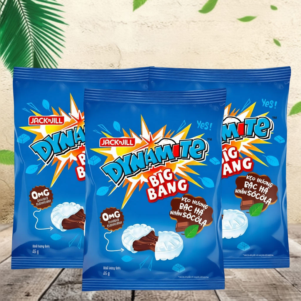 [GÓI 112G] KẸO NGẬM HƯƠNG BẠC NHÂN SOCOLA DYNAMITE BIGBANG - KẸO DYNAMITE HƯƠNG BẠC HÀ