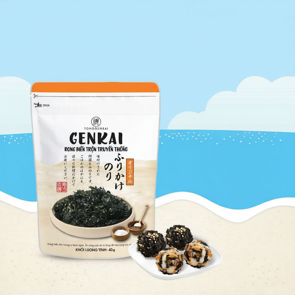 Rong Biển Trộn Cơm GENKAI Truyền thống 40g