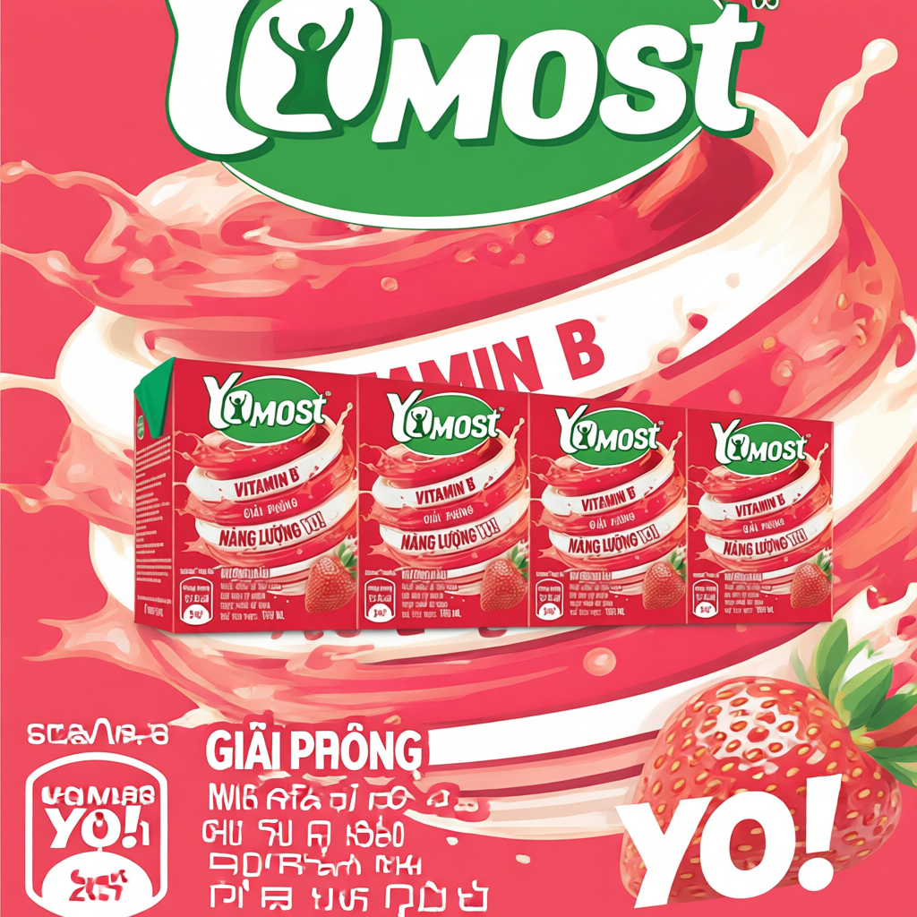 Thùng 48 Hộp Sữa chua uống Yomost vị dâu 100ml/hộp