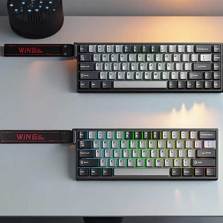 Bàn phím cơ gaming AULA WIN68 - Magetic Switch - Rapid Trigger - Led RGB - Có APP tùy chỉnh - Tặng kèm móc cài