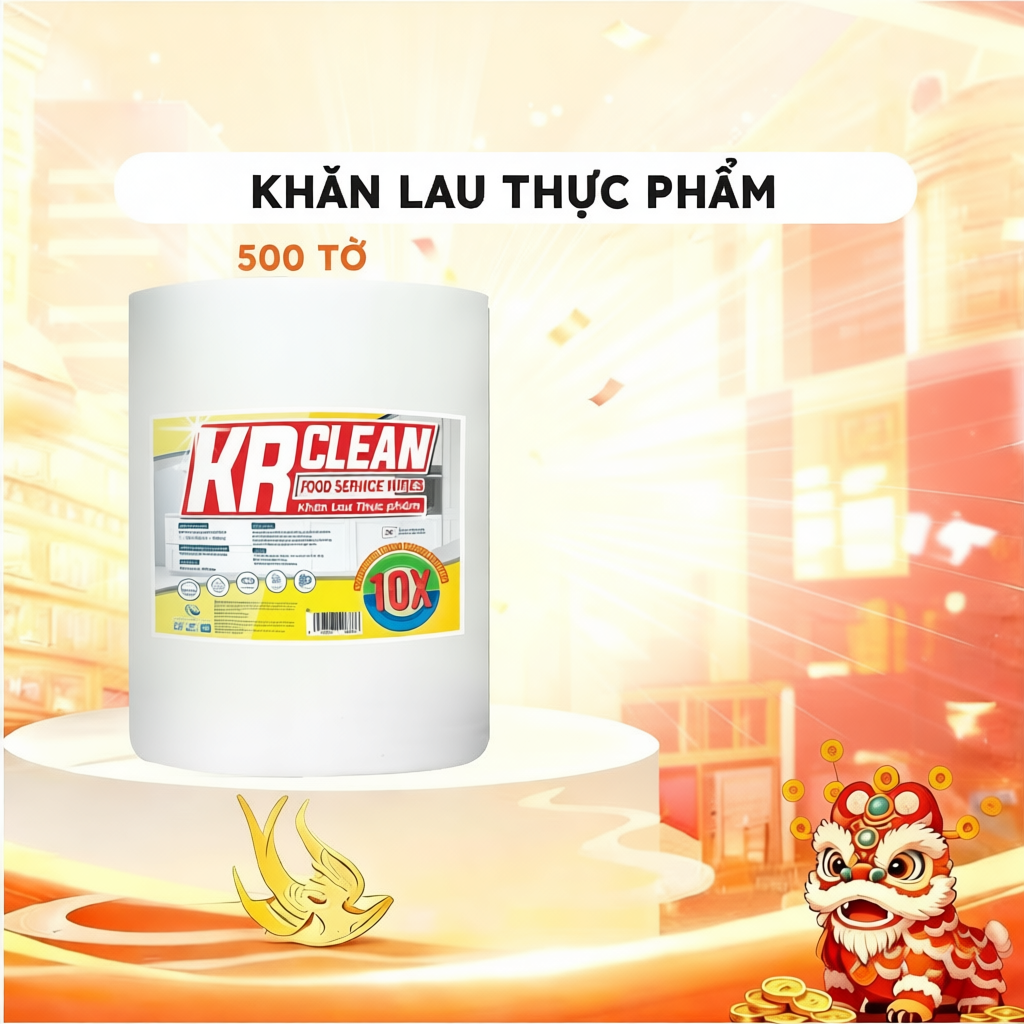 Khăn giấy thấm thực phẩm KRCLEAN thấm hút nước cực nhanh, không xù lông