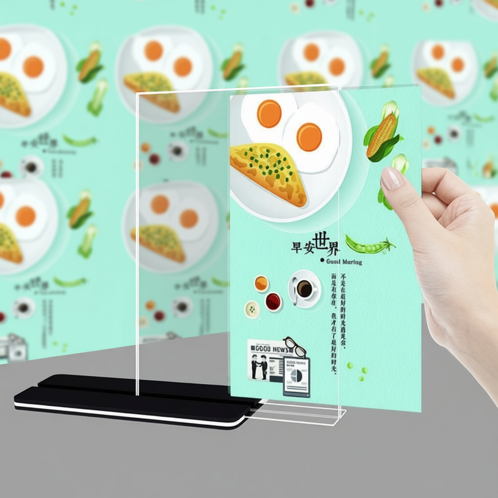 Kệ Menu Mica A4, A5, A6, Để QR Code Bảng Mica Để Bàn, Menu mica để bàn