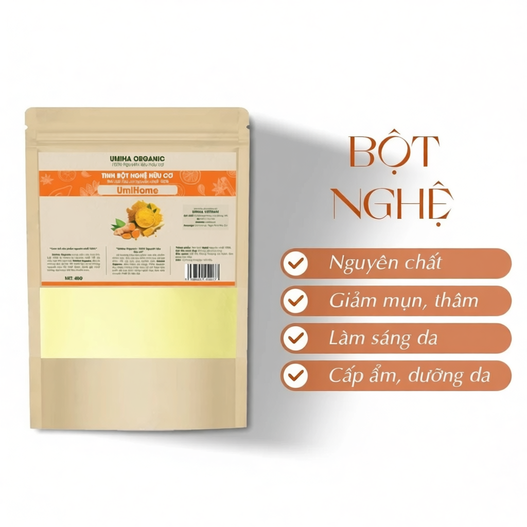 Tinh bột Nghệ hữu cơ UMIHOME nguyên chất | Turmeric powder 100% Organic 40G