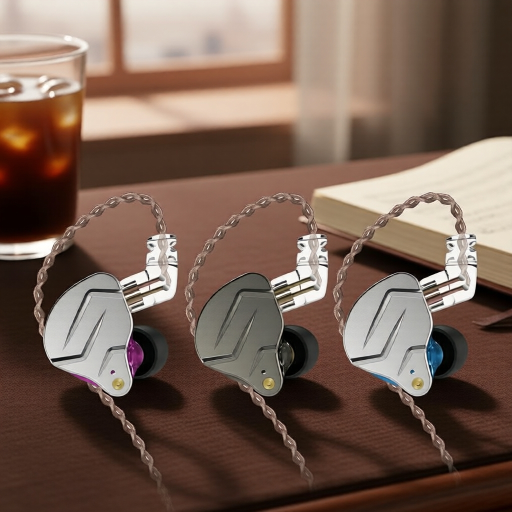 Tai nghe kiểm âm nhét tai có dây KZ ZSN PRO 2, 1BA+1DD, hybrid, HiFi stereo, âm bass, dành cho game 