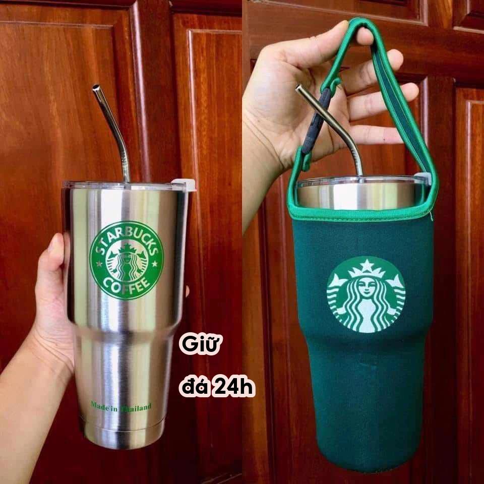 Ly Giữ Nhiệt Yeti Thái Lan 900ml Kèm Túi Xách, 2 Ống Hút Và Cọ Rửa- ly giữ nhiệt - bình giữ nhiệt