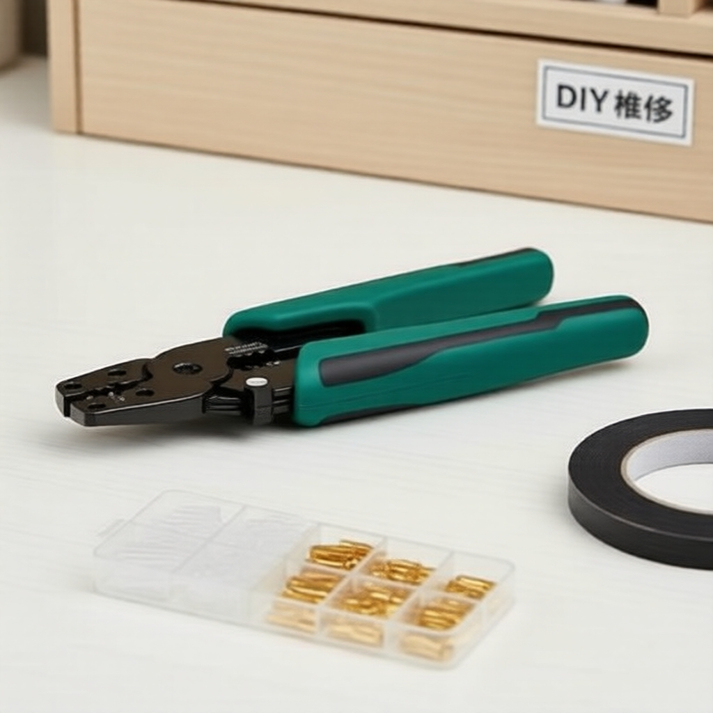 2.8/4.8/6.3mm Đầu cos càng/cos đực/cos cái + 135 đầu cos + kìm 8in + ống co cách điện
