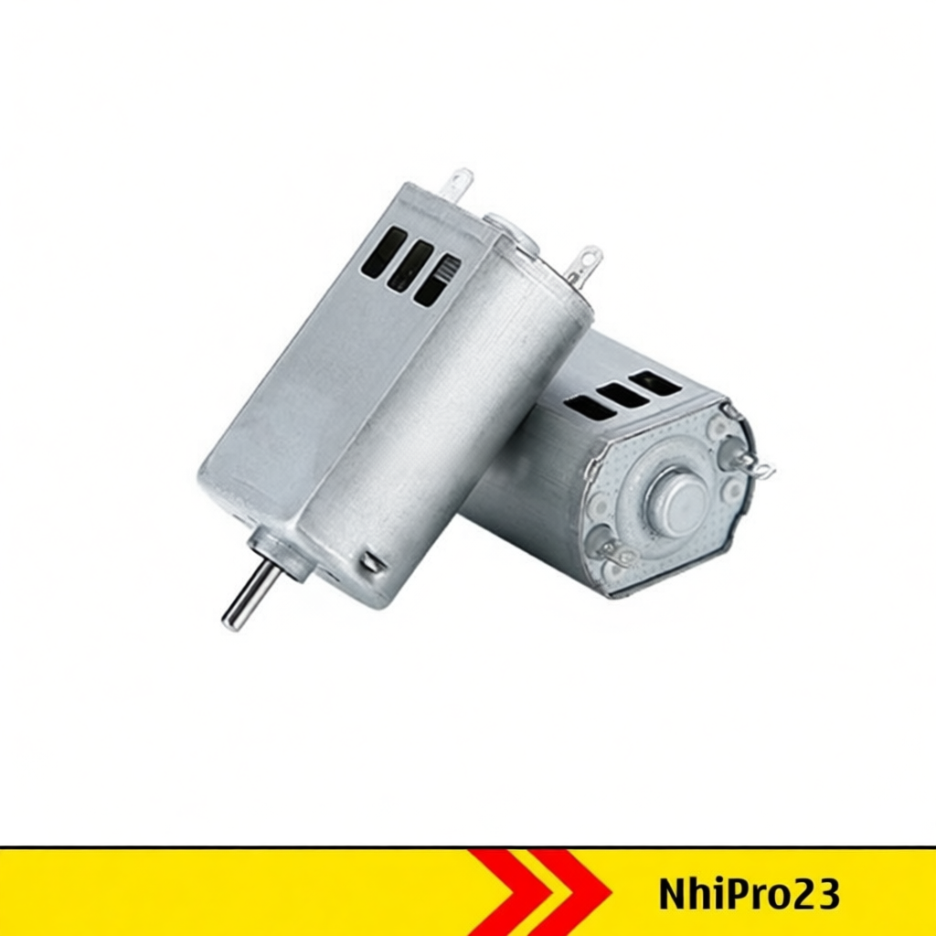Motor 180 3v -12v tốc độ cao có khe tản nhiệt chiều dài trục 11mm