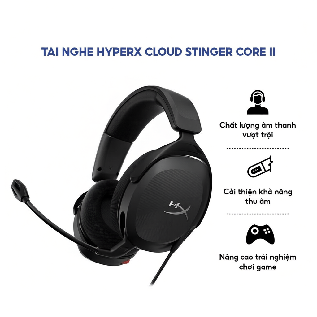 Tai nghe HyperX Cloud Stinger Core II (683L9AA) - Bảo hành 24 tháng