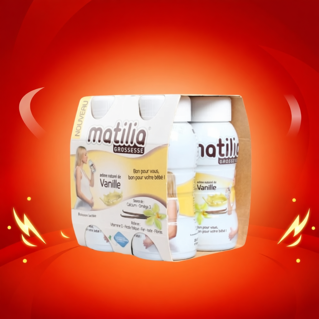 Sữa bầu Matilia Vị Vani Socola Dâu Tây Bánh Quy Sữa Bầu Pha Sẵn Bổ Sung Dưỡng Chất Cho Bé (Lốc 4 hộp
