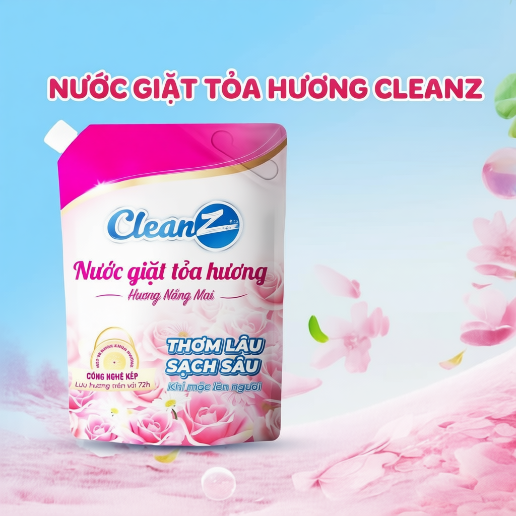 (MUA 1 TẶNG 1) Nước giặt xả tỏa hương CleanZ đánh bay vết bẩn, hương thơm mềm mại