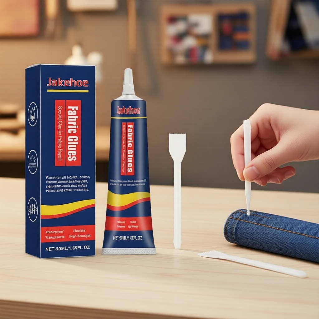 Keo dán vải Fabric Fix Glue 50ml trong suốt, có thể giặt, dán vĩnh viễn cho vết rách và đồ thủ công 