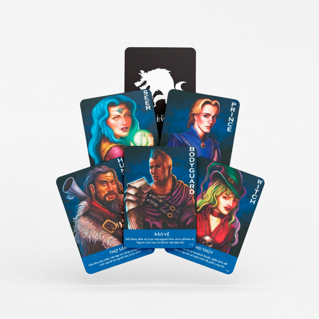 Bài MA SÓI việt hóa 55 lá CHẤT GIẤY DÀY- siêu tiện lợi