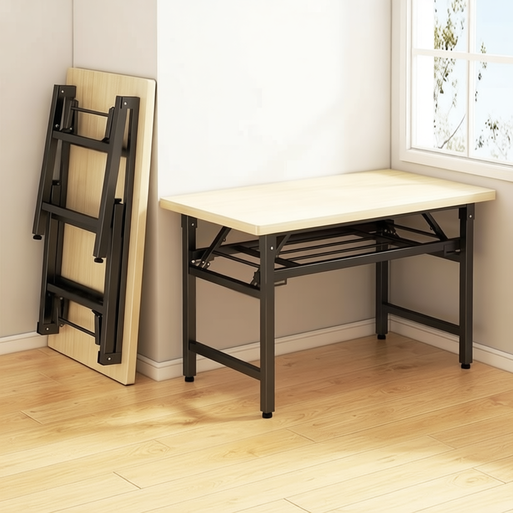 ALOVE Bàn làm việc (Đã lắp sẵn ) xếp gọn tiện lợi cho văn phòng học tập làm việc bàn ăn cứng cáp mới