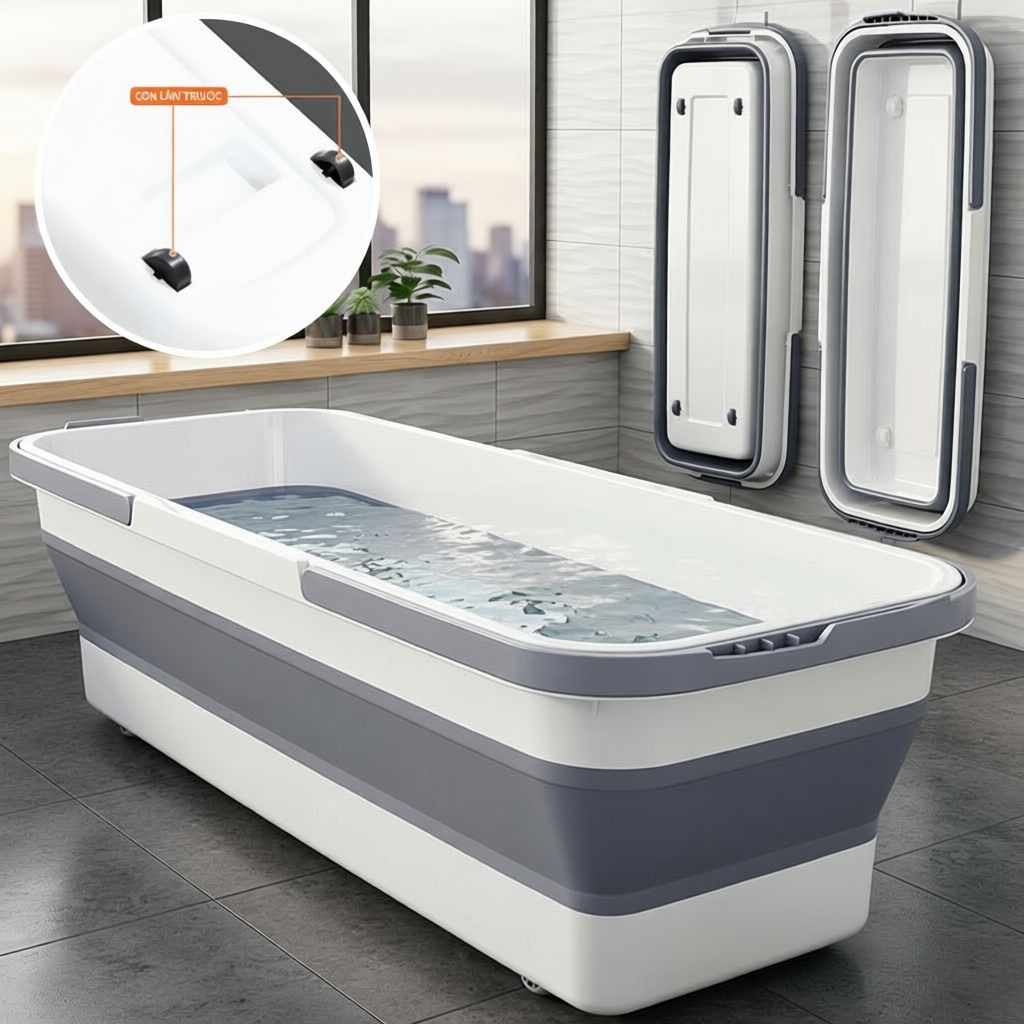 Xô đựng nước gấp gọn Lusen XT01 tiết kiệm không gian lưu trữ