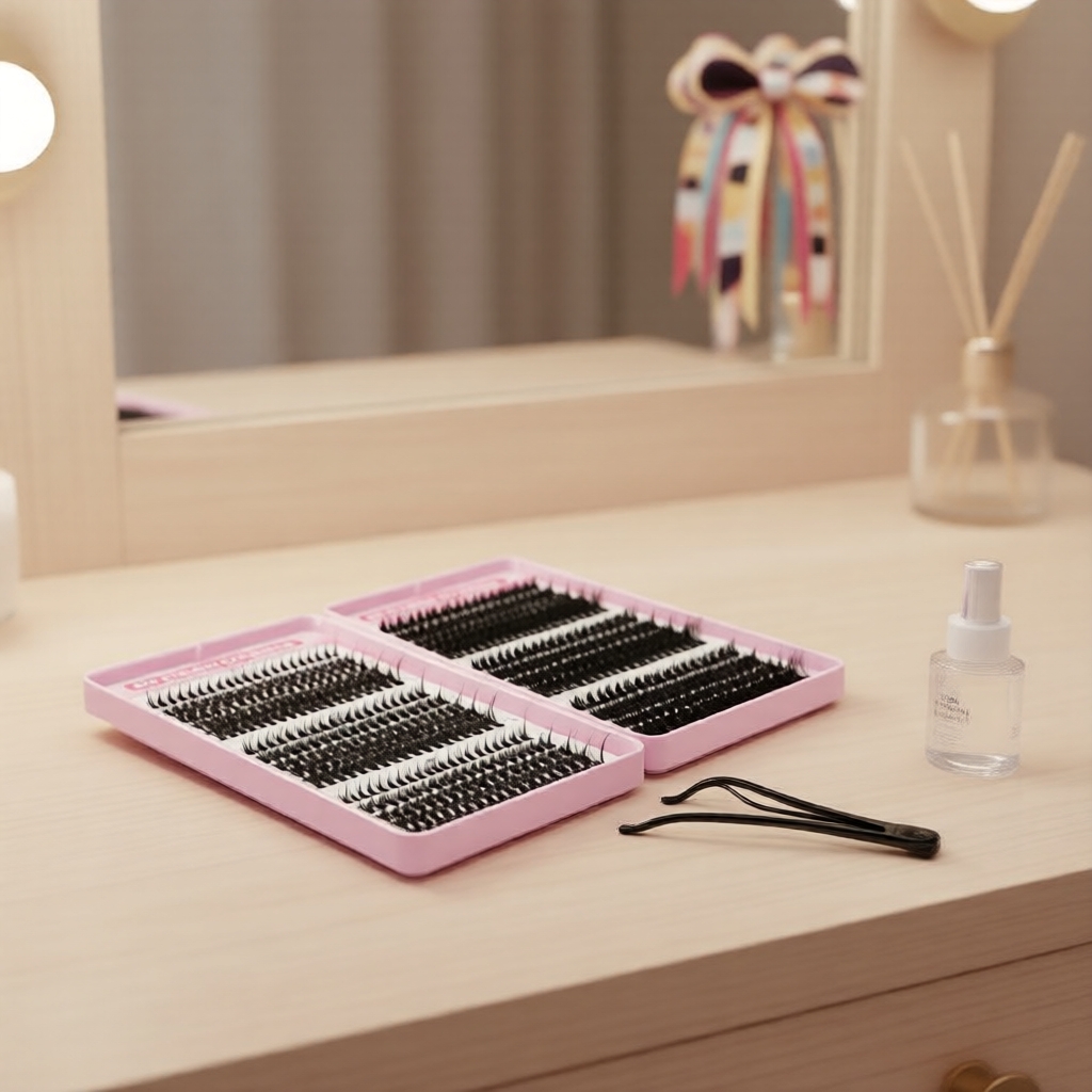 Lông mi giả cá nhân bông xù, D cong 30D-100D, dày & tự nhiên, nối mi DIY 8-16mm trộn