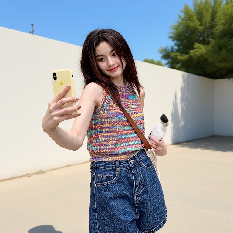 Áo Croptop Dệt Kim Màu Cầu Vồng Siêu Xinh Siêu Hot   [ G309 ]
