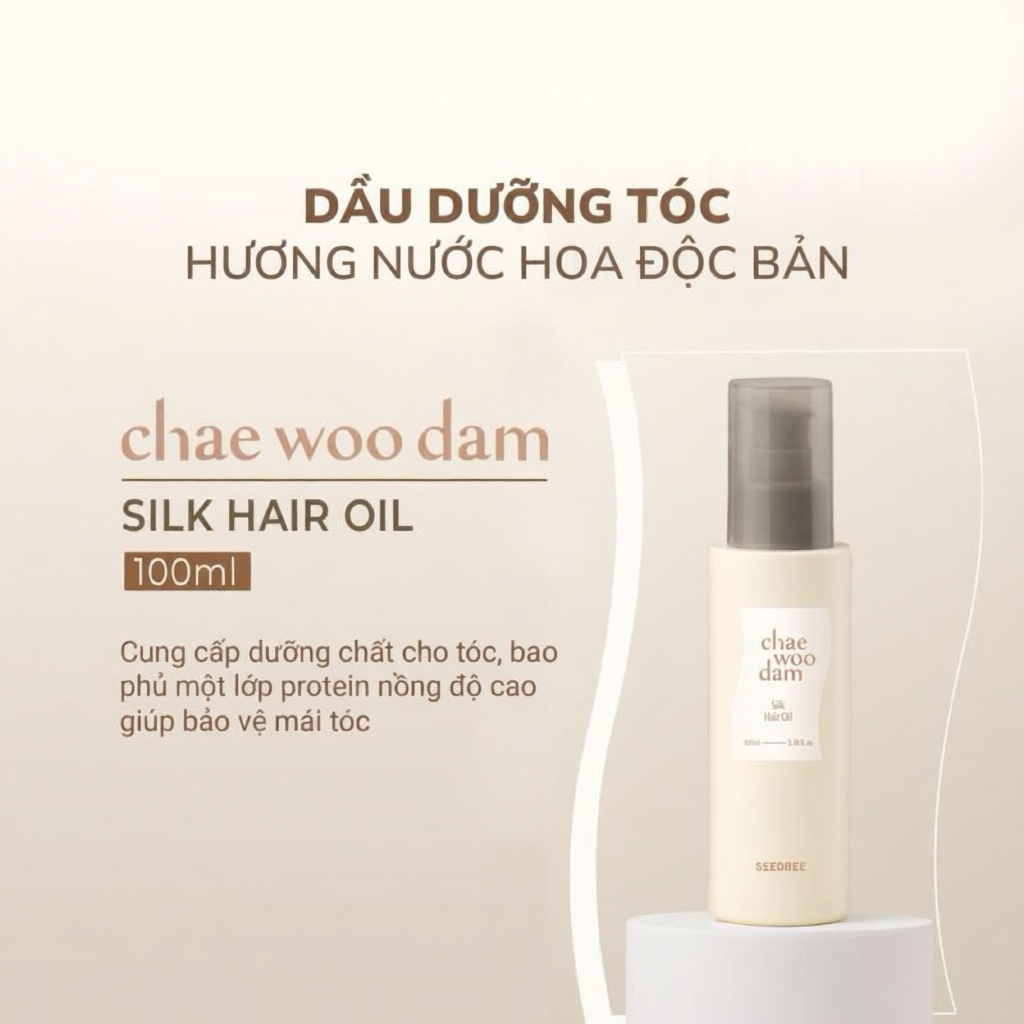 [SEEDBEE] Dầu Dưỡng Tóc Hương Nước Hoa Giúp Phục Hồi Sâu, Tăng Độ Bóng Mượt SEEDBEE CHAEWOODAM SILK 