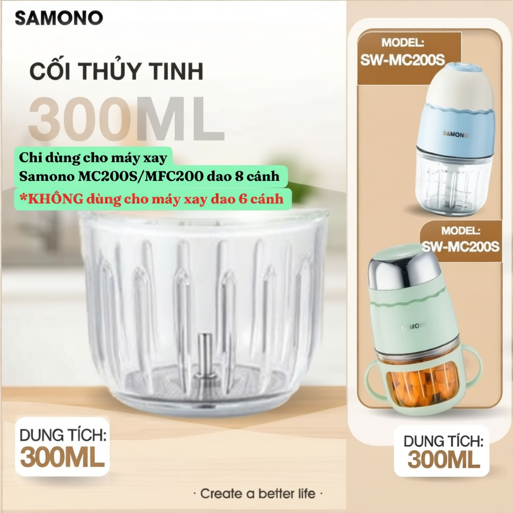 Phụ kiện thay thế máy xay Samono 0.3L, model SW-MC200S/ MFC200, chat để được tư vấn
