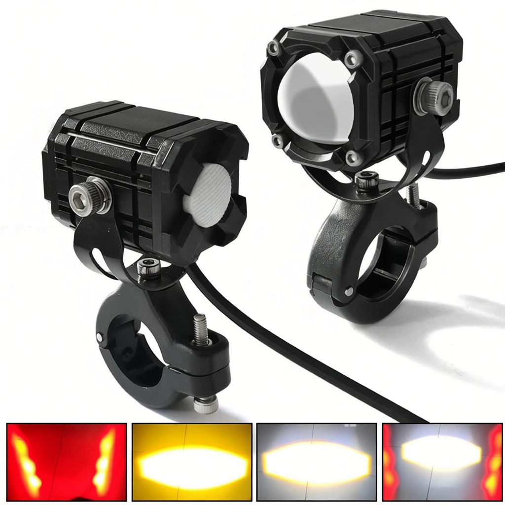 【COD】Đèn Trợ Sáng Mini W2 4 Chế Độ Sáng - Tích Hợp Auto Passing - Bản Mới Nhất 2025