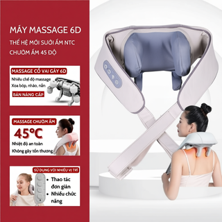 Máy Massage Cổ Vai Gáy 6D GODWELL 8 Đầu Massage 3D Chườm Ấm,Trị Liệu Cải Thiện Sức Khỏe Giảm Mệt Mỏi