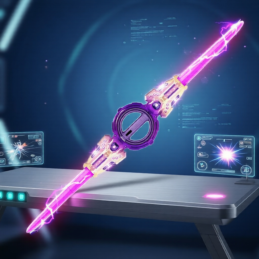 Kiếm đèn đồ chơi cho bé trai có hiệu ứng xoay lửa, LED 7 màu & âm thanh kiếm thật