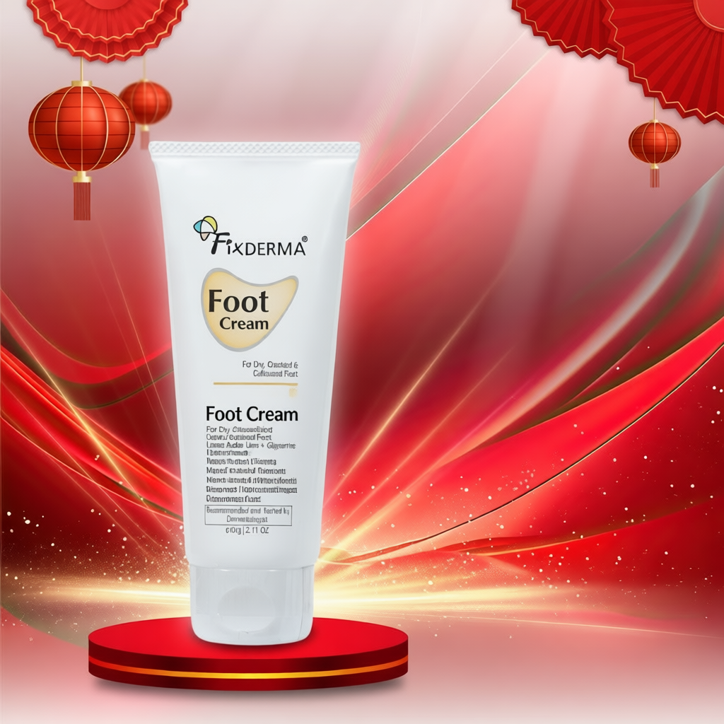 Kem Dưỡng Da Gót Chân FIXDERMA Foot Cream 60g Giúp Mềm Mịn Và Giảm Nứt Nẻ, Chai Sần Da
