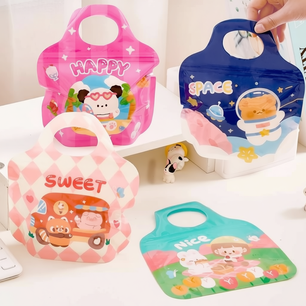 SET 10/20 Túi zip hoạt hình chống nước gói đồ đựng quà tặng học sinh Gumihoo1