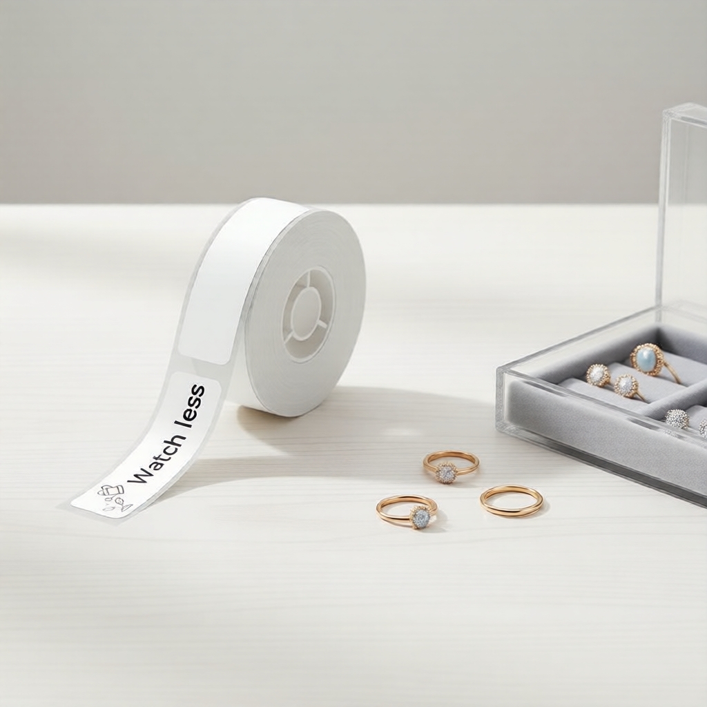 Giấy in nhiệt D11/D110/D101 5 cuộn 12x40mm chống nước, chống dầu, không để lại keo