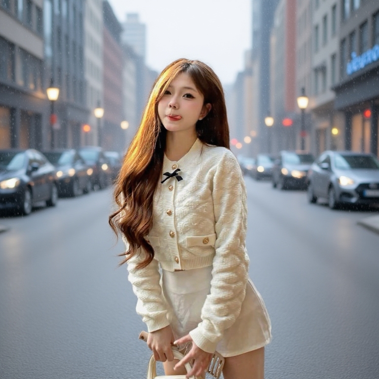 ÁO KHOÁC LEN RACHEL HỒNG TÍ NGOAN (NEWTAG)