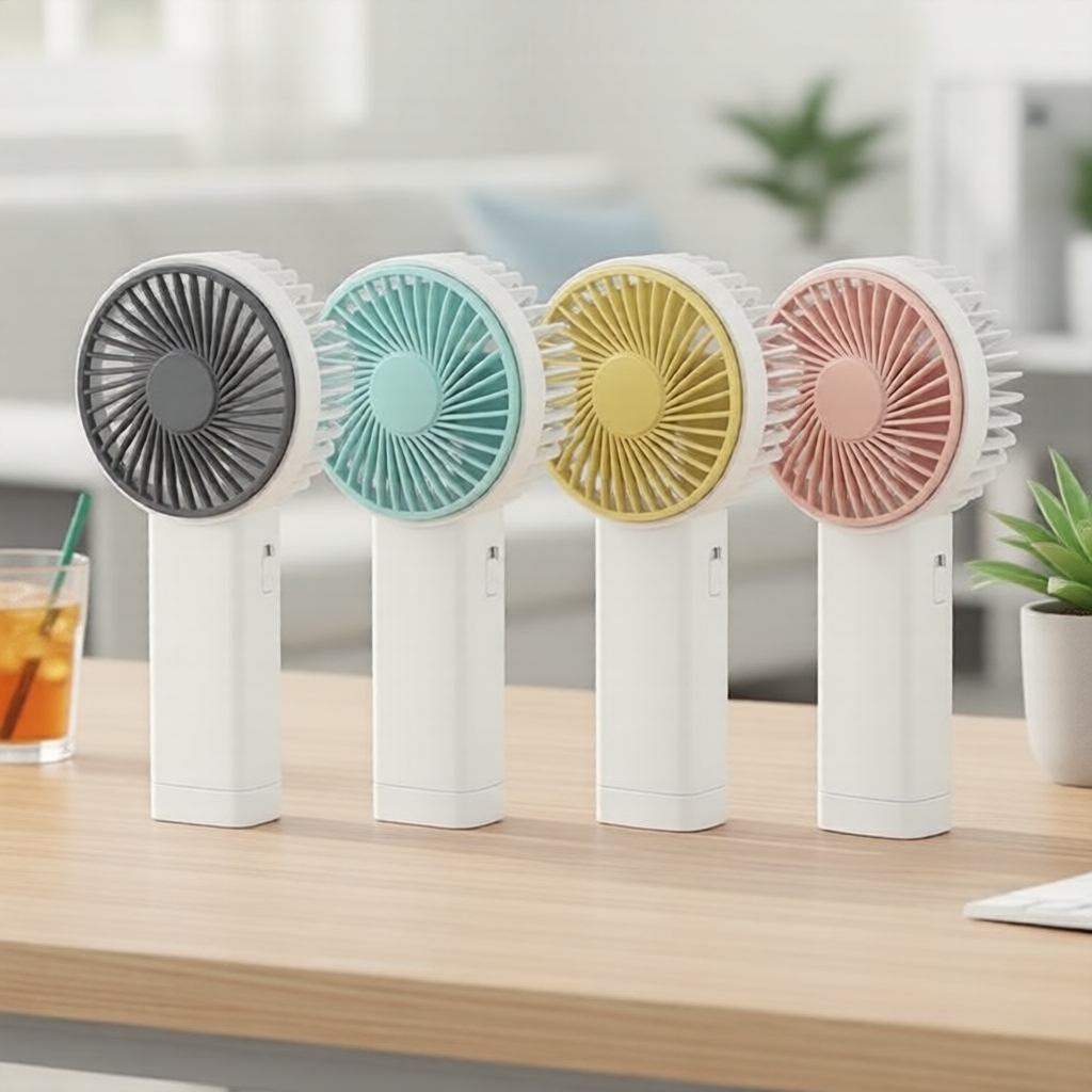Quạt mini cầm tay USB in logo theo yêu cầu, có thể sạc lại, lý tưởng làm quà tặng