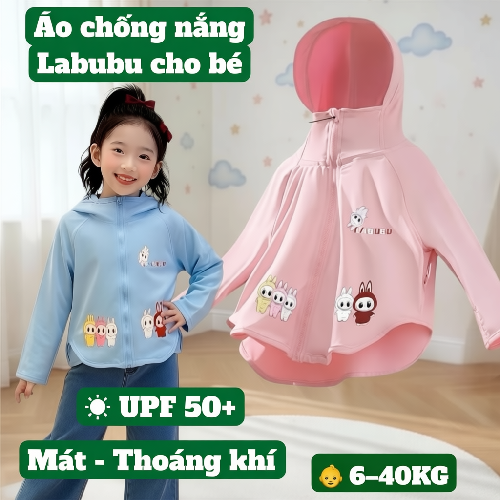 Áo khoác nhẹ, chống nắng LIONS dễ thương cho bé trai bé gái chất liệu tổ ong cho bé