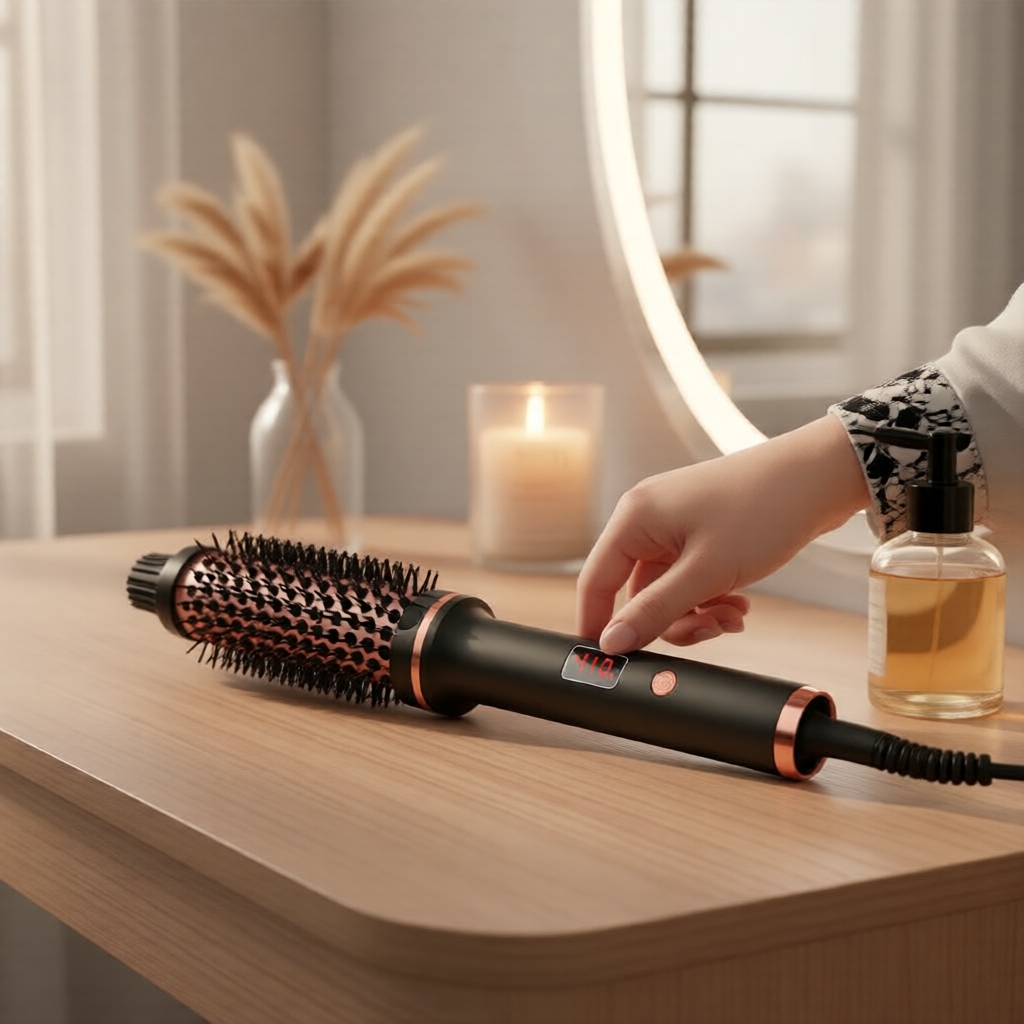 Bàn chải sấy tạo kiểu Ceramic Ionic, nóng nhanh trong 30 giây, 3 chế độ