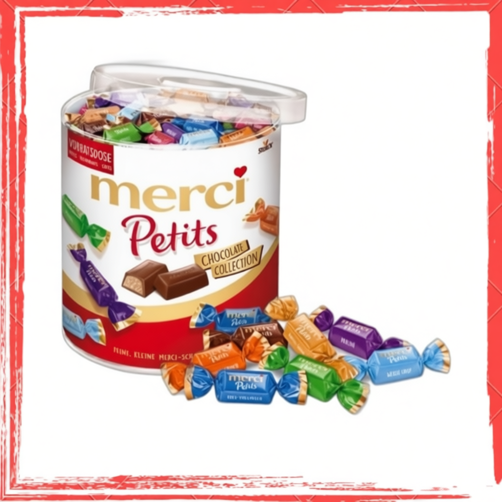 [HỎA TỐC] Kẹo socola Merci, mix đủ vj , hộp 1kg (date xa)