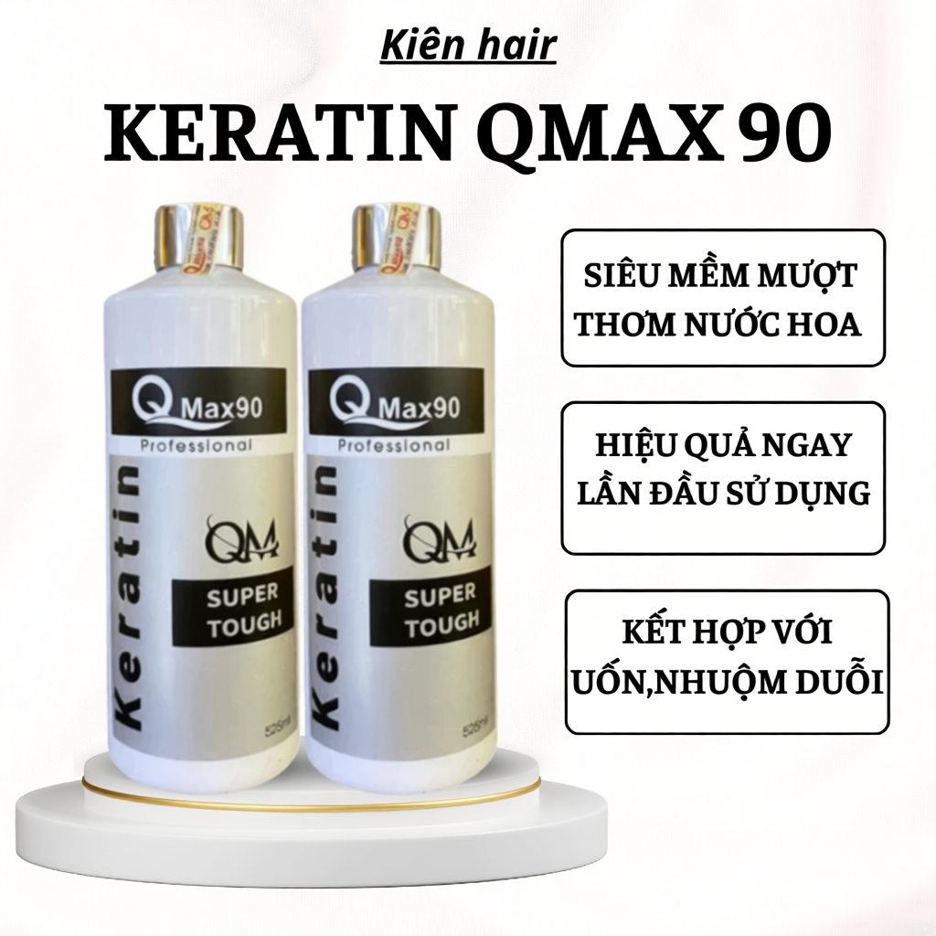 Keratin Qmax90 hỗ trợ phục hồi tóc hư tổn, khô xơ hiệu quả