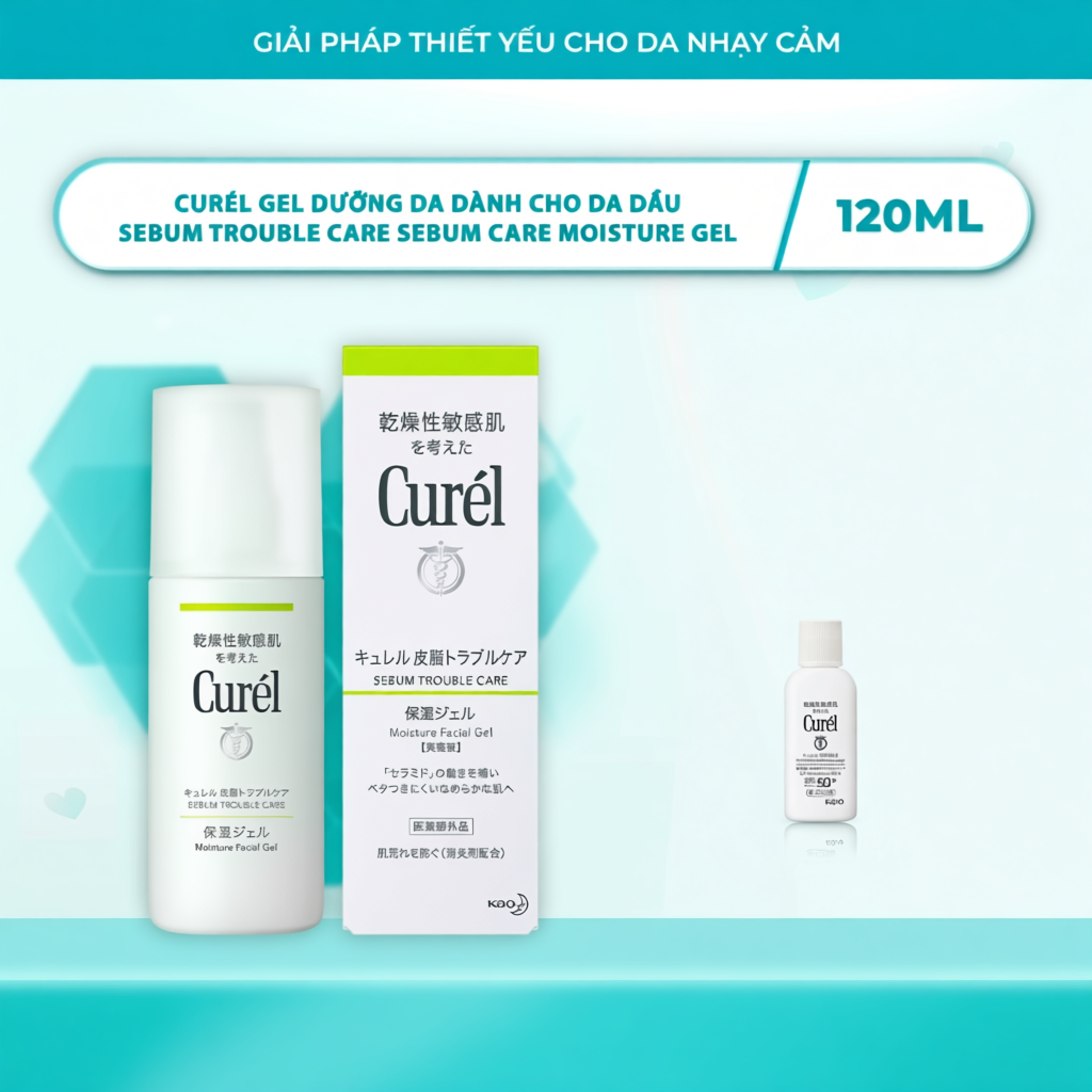 Gel Dưỡng Da Dành Cho Da Dầu Curel Sebum Trouble Care Sebum Care Moisture Gel 120ml