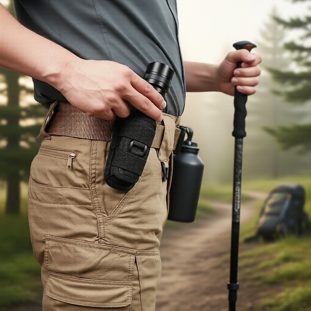 Bao đèn pin kẹp thắt lưng Holster xoay 360° MOLLE Pouch hộp đựng