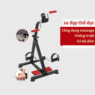 Xe Đạp Tập Thể Dục & Phục Hồi Chức Năng Gấp Gọn Di Động, Đa Năng Massage Chân Cho Người Già Tập Ở Nhà