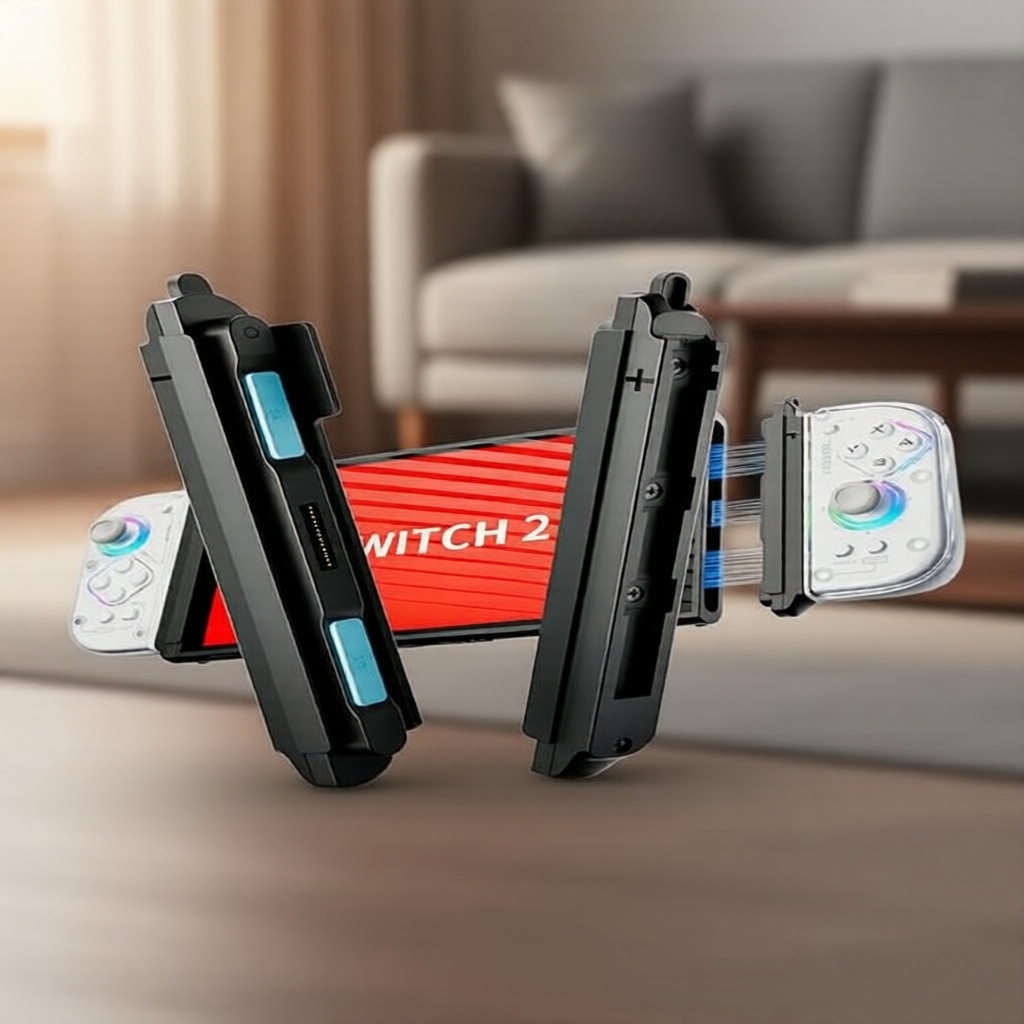 Aolion Bộ chuyển đổi sạc từ tính cho JoyCon trên Nintendo Switch 2, bộ chuyển đổi tay cầm tách đôi, 