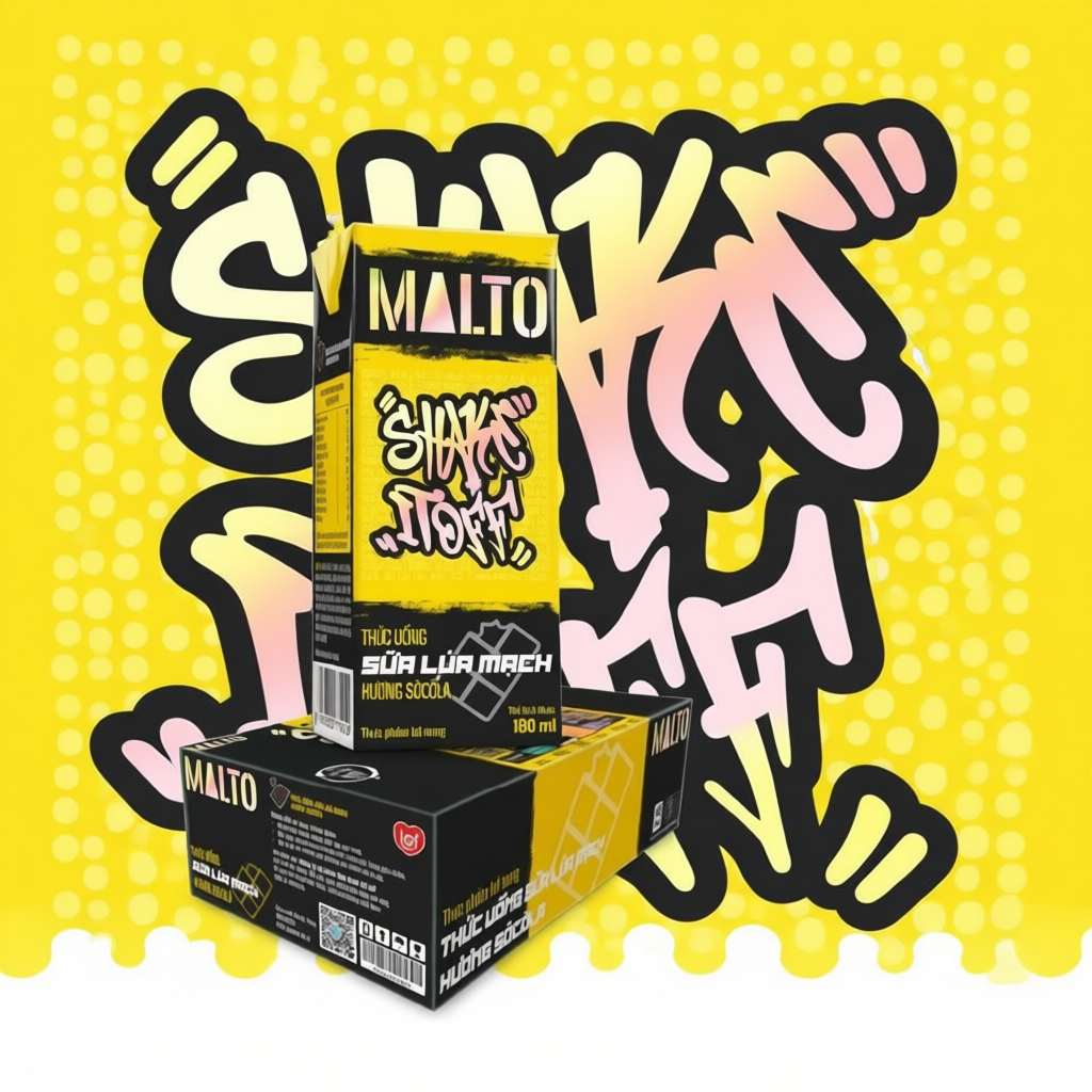 Sữa lúa mạch MALTO Shake It Off hương sôcôla thùng 48 hộp x 180ml