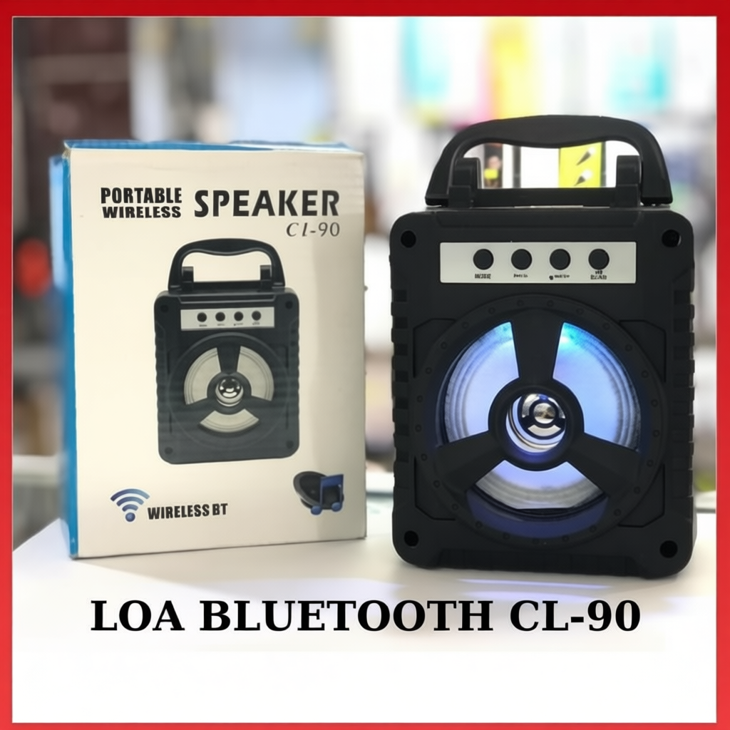 Loa bluetooth CL90 cầm tay nhỏ gọn âm thanh siêu hay đèn led nhấp nháy Hỗ trợ cắm thẻ nhớ, USB