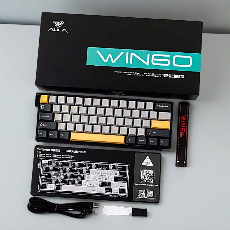 [Chính Hãng] Bàn phím cơ AULA WIN60/68 HE -Rapid Trigger - Switch Nam Châm 1k - 8k Polling Rate