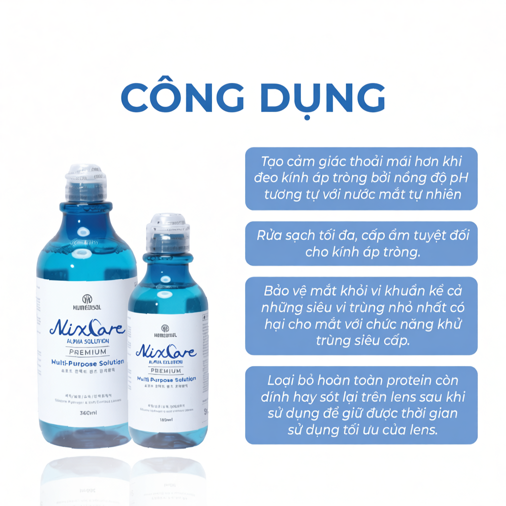 Nước ngâm LENS XOẮN chăm sóc mắt độ ẩm tốt chính hãng OLENS NIXCARE